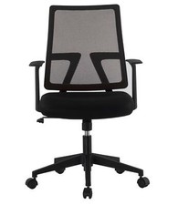 Techly Sedia da Ufficio con Seduta Imbottita e Schienale in Tessuto High Tech