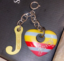Juicy Couture Large Striped Heart CHARM KEY F...
