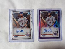 2-Signed Joe Genord 2020 Bowman Chrome Prospect 1st AUTO 1- Is Purple Refractor