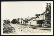 WA Ephrata SHARP RPPC 1940's STREET McKellar's Fountain FLYING A GAS Ellis 1926