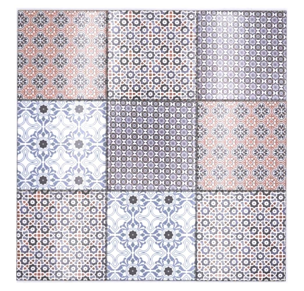 Mosaïque Adhésive Grise Shabby Chic – Vinyle Mat 100x100mm, Pour Salle De Bain, Cuisine