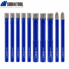 Dry Diamond Drilling Bit 10pcs 6/8mm Granite Marble Hole Saw Cutter Round Shank