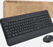 Logitech Signature MK650 Combo Graphite Wireless Mouse & Keyboard Free Shipping