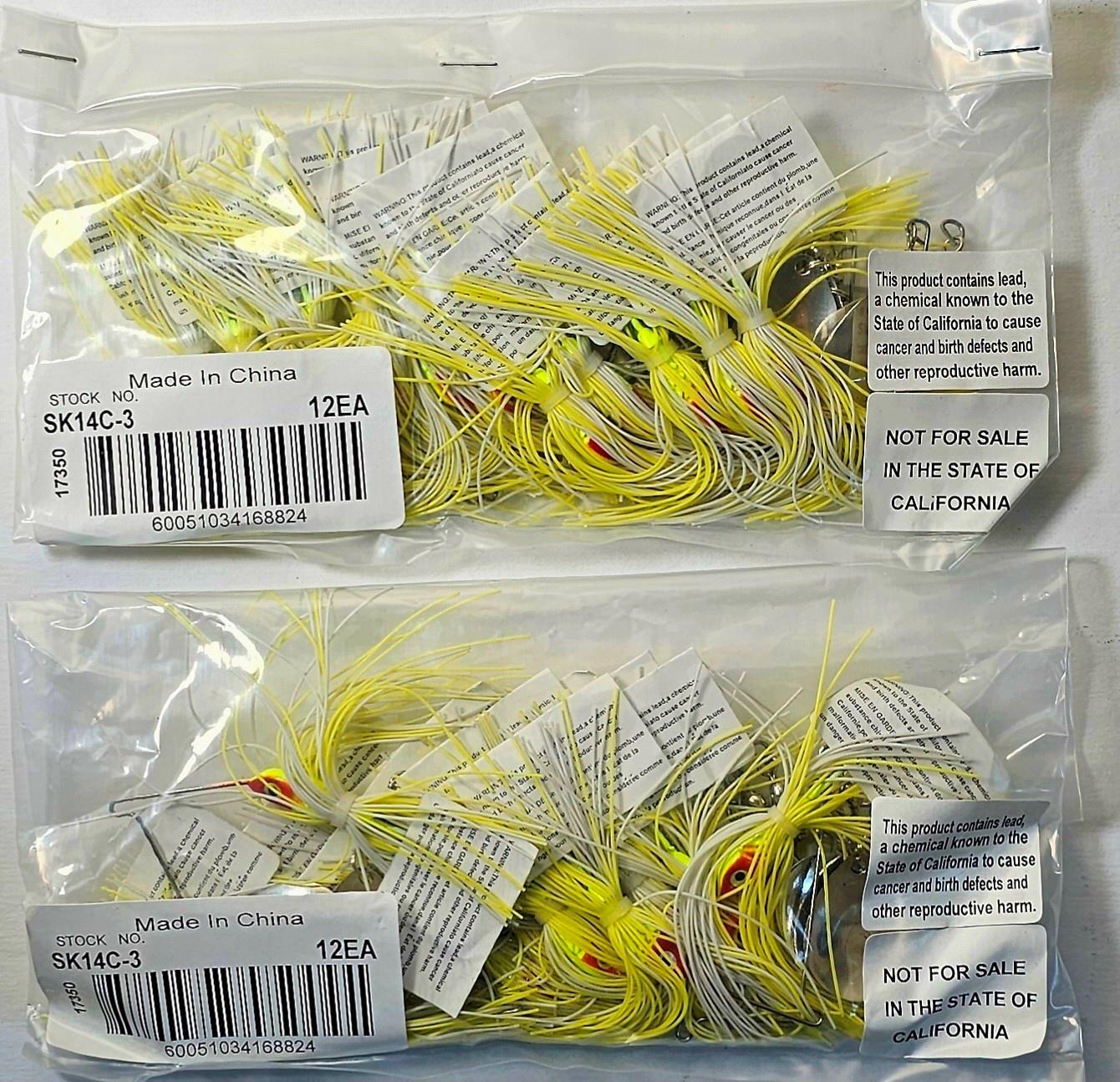 (Lot of 24) Strike King Promo Spinnerbait 1/4 oz Chart/WH Draws Fish to Surface! - Image 2
