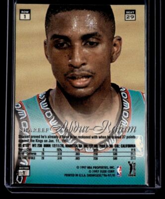 1996-97 Flair Showcase Row 1 Shareef Abdur-Rahim RC Vancouver 