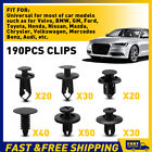 <!--F#f_0-->190x Car Body Trim Clips Retainer Bumper Auto Panel Push Plastic Fastener Kit<!--F/-->