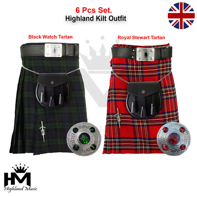 Royal Stewart Men's 5-Yard Scottish Kilt – 13oz Acrylic Tartan, Adjustable Straps, 24" Length, Machine Washable - View #12