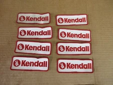 8 pcs Vintage Kendall Motor Oil Sign Gas station dealer Patches NOS