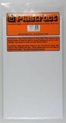 Plastruct .030 White Styrene Plain Sheets (5 sheets ) #91103 x