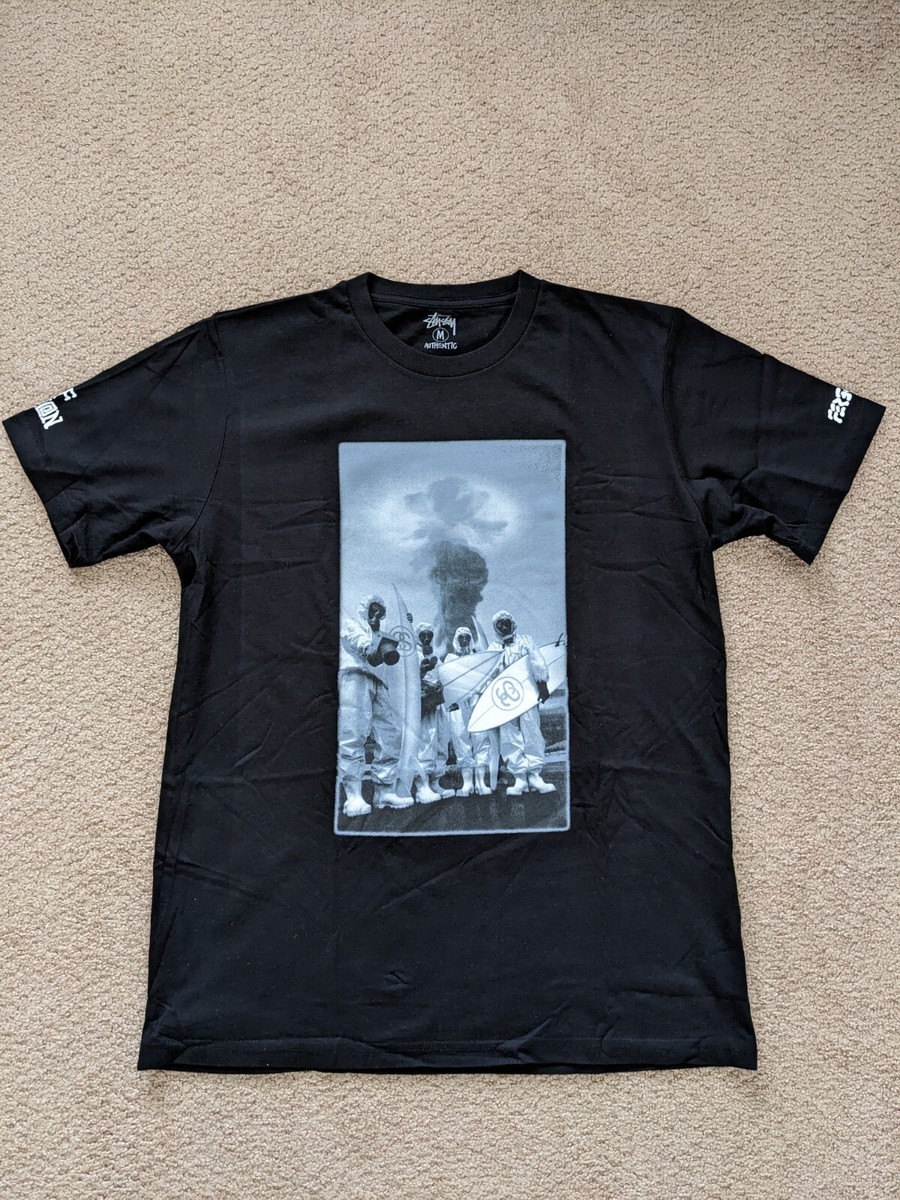 NEW Vintage Stussy Fergadelix Surf Invasion Black Shirt Size