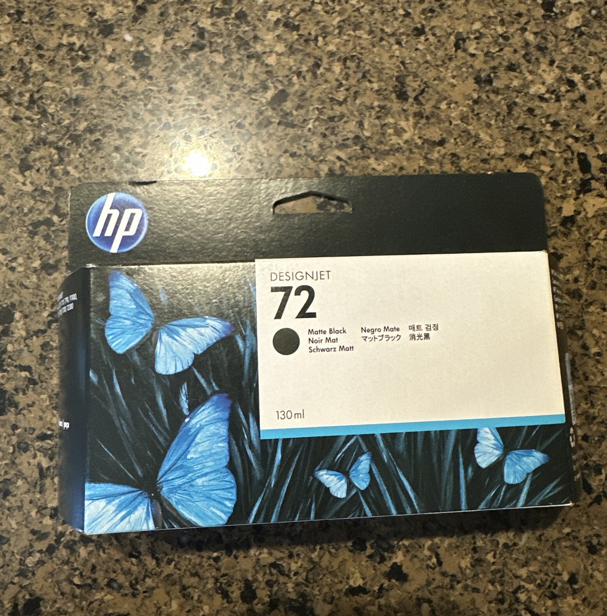 NEW HP 72 Matte Black DesignJet Ink Cartridge, C9403A 130-ml Fast