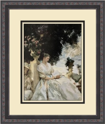 John Singer Sargent In A Garden Custom Framed Print