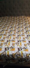Vintage Looney Tunes flat sheet. 1995 Warner Brothers. Taz and bugs.Bibs company