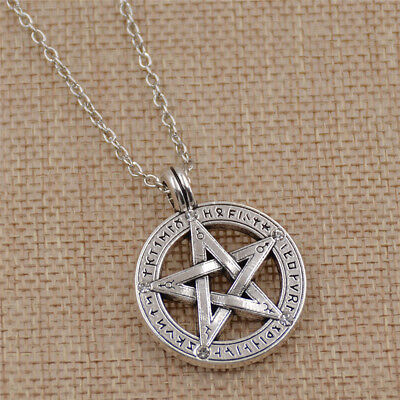 Antique Supernatural Pentagram Pendant Necklace Pentagram Jewelry Charm  Silver 710378527626 | eBay