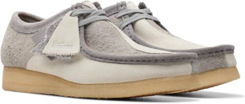 CLARKS ORIGINALS MEN'S WALLABEE Shoes Grey / Off White New - Picture 6 of 9