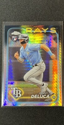 2024 Topps Chrome Prism Refractor #163 Jonny Deluca RC Tampa Bay Rays Rookie