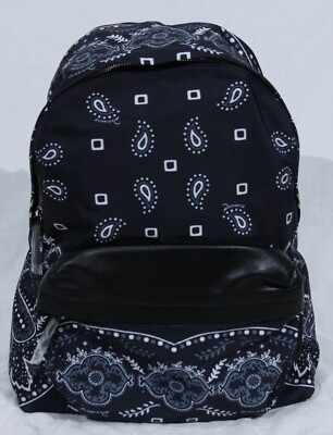Dsquared2 Unisex fabric leather trim backpack Made in Italy