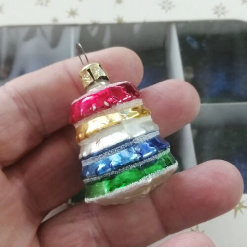 Mercury glass mini bell Christmas tree ornament Czech - Picture 1 of 4