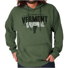 Vermont Original Souvenir Tourist State VT Adult Long Sleeve Hoodie Sweatshirt