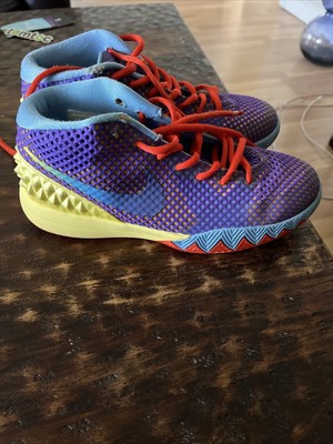kyrie irving purple and yellow shoes