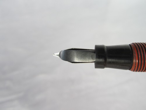 MYSTERY BEAUTIFUL ANTIQUE ORANGE CELLULOID FOUNTAIN PEN - Picture 13 of 15