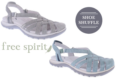 Free Spirit Alexa Touch Verschluss Sommer Damenschuhe bequeme Sohlen bedeckte Zehenpartie