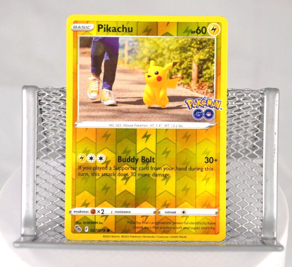 Pokemon TCG Pokemon GO Pikachu 027/078 Common Reverse Holo