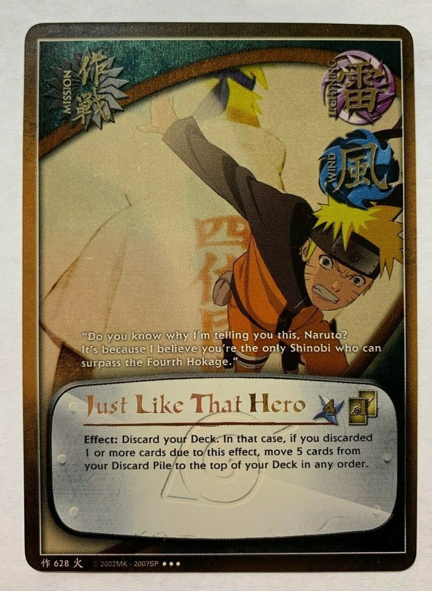 NARUTO CCG TCG JUST LIKE THAT HERO SUPER RARE CARD | eBay