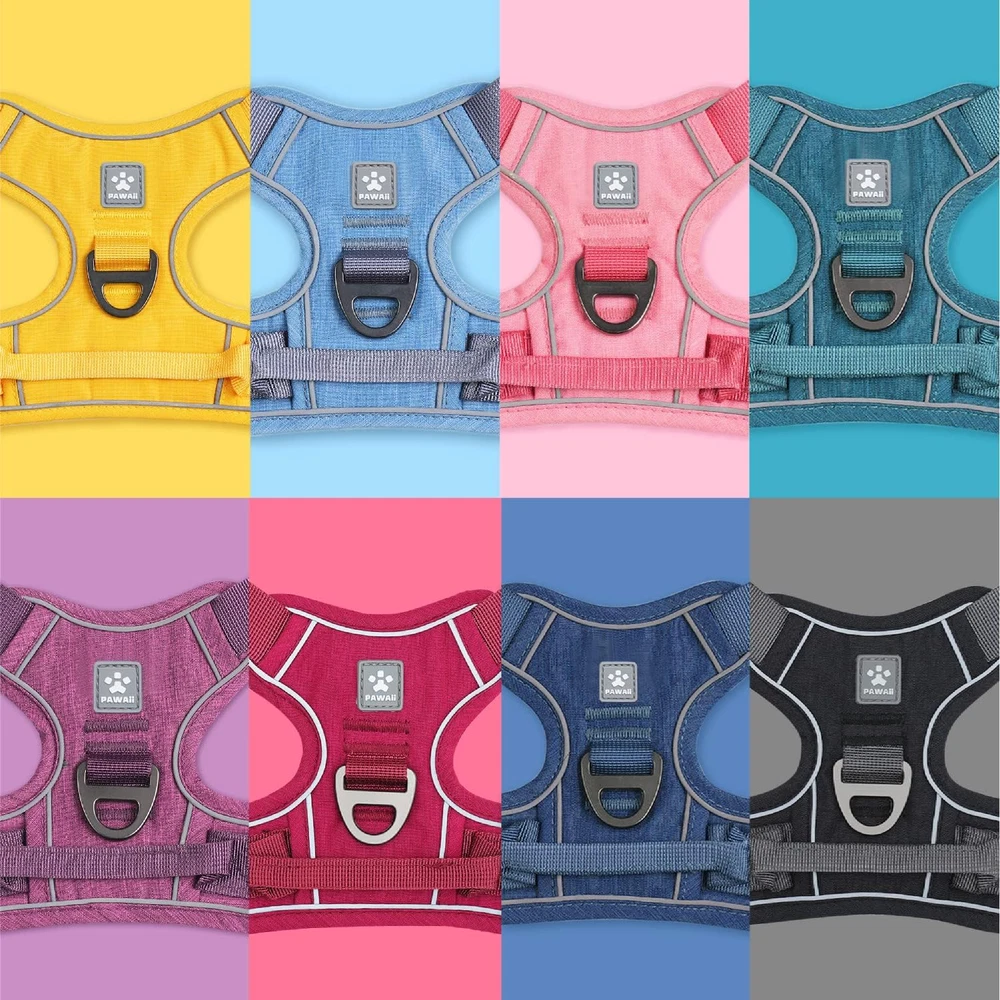 Dog Harness for Small Dogs, Dog Harness with Pet ID Tag, No Choke Dog Harness, A