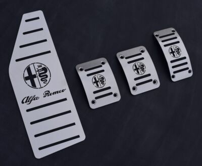 Pedali Auto Per Alfa Romeo Giulietta Cambio Manuale - Copripedali Acciaio Inox Antiscivolo | Design Sportivo Blu - Foto 6