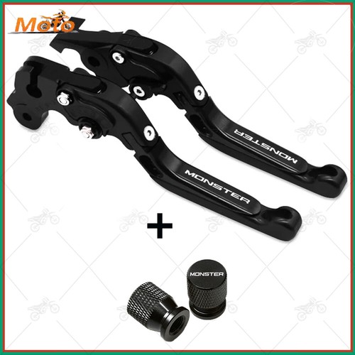 For DUCATI MONSTER 766/797/821/1200/S/R CNC Adjustable Brake Clutch Levers Long - Picture 6 of 13