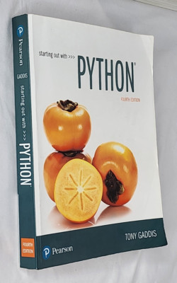   Starting Out with Python 4th Edition - Tony Gaddis - Pearson Paperback