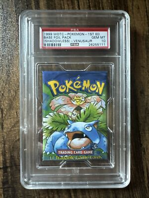 pokemon first edition shadowless booster box Vintage Base Set Pokmon Pack 1st Edition PSA 10 Shadowless