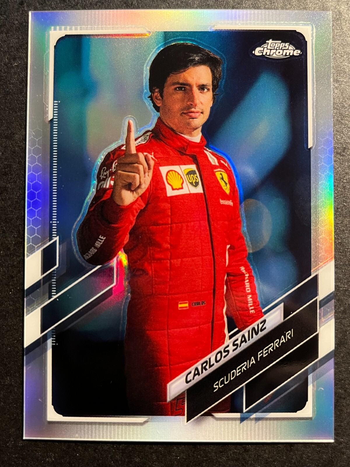 2021 Topps Chrome Formula 1 F1 Carlos Sainz Refractor #12 Ferrari