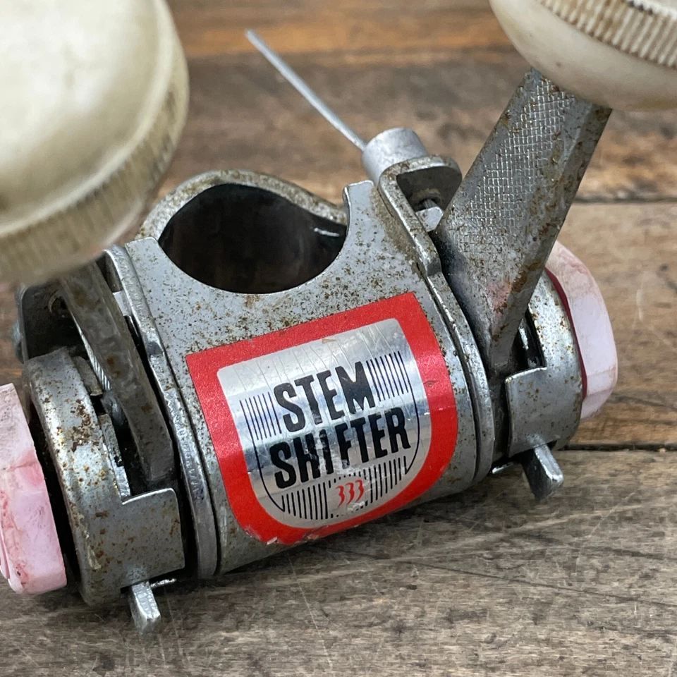 Vintage Shimano 333 Stick Stem Shifter Muscle Bike 3s 3 Speed Clamp 70s White A3 - Image 2 of 4