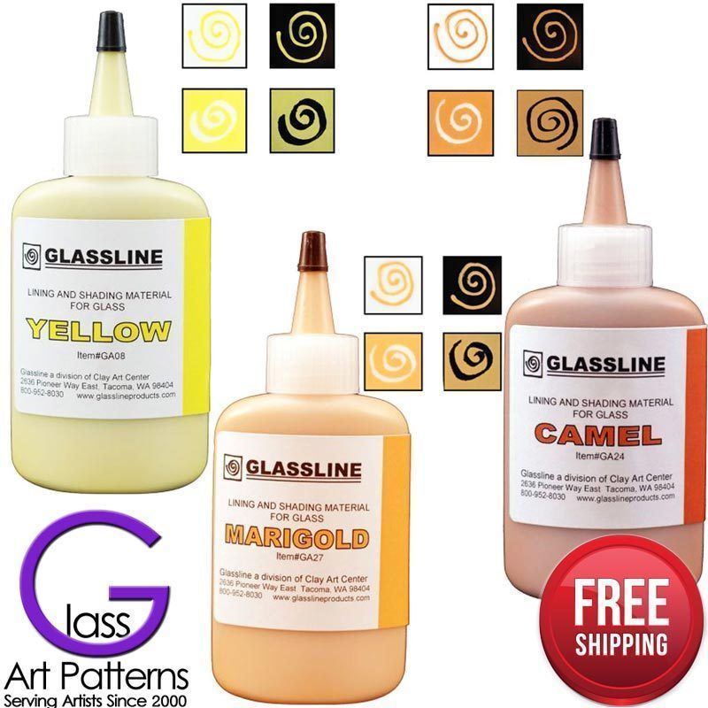 Glassline Pens Glass Paint 2 OZ Bottles Fusing Supplies 28 Colors Fused Glass