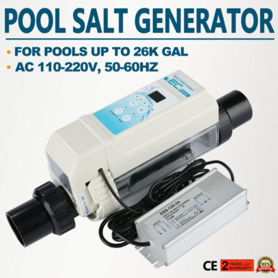 2025 Pool Chlorine Generator Complete Salt Water Chlorinator System 26000 Gallon
