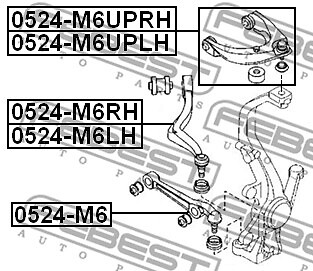 0524-M6 FEBEST Track Control Arm for MAZDA