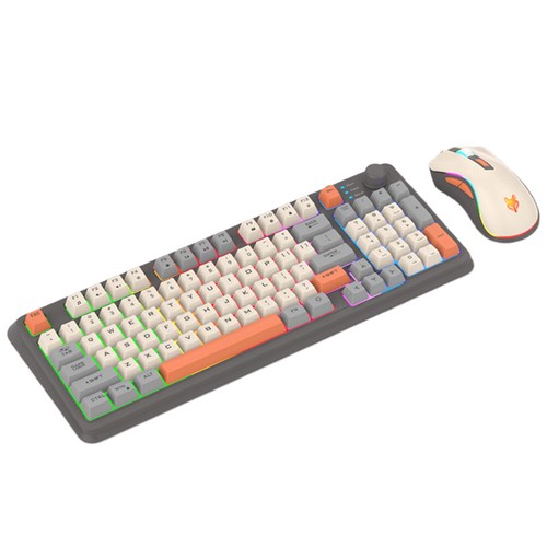 K82 Gaming Keyboard 94 Keys with Mouse Wired Keypad for PC Laptop (shimmer set) - Picture 1 of 11