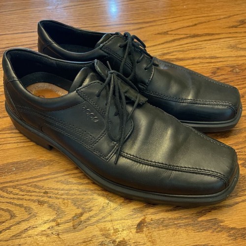 Ecco Herren Oxford Elegant Schuhe Schwarz Fahrrad Zehe Schnürschuhe Niedrig 12-12,5 EUR 46