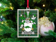 Rossiter Irish Family Crest Christmas Ornament