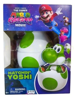 2026 Super Mario Galaxy Movie HATCHIN' YOSHI Figure Hatching Egg Eyes Light Up