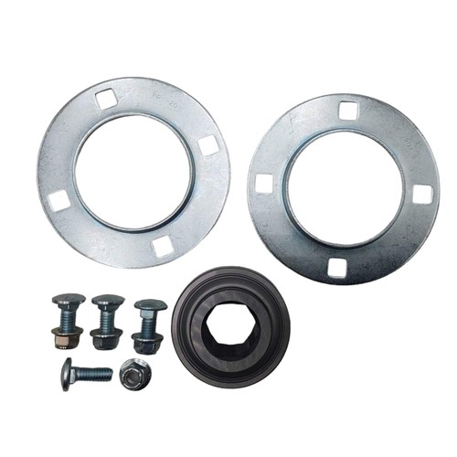 Parte Provata (2) AE50-090 Cuscinetti Esagonali con (4) AE50-094 72mm 4 Fori Flange - Foto 4 di 13