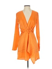 PrettyLittleThing Women Orange Cocktail Dress 4