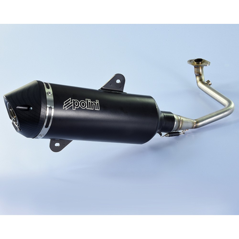 Free Shipping Polini Maxi-Scooter Exhaust-Black Aluminium Sym for Motorcycle