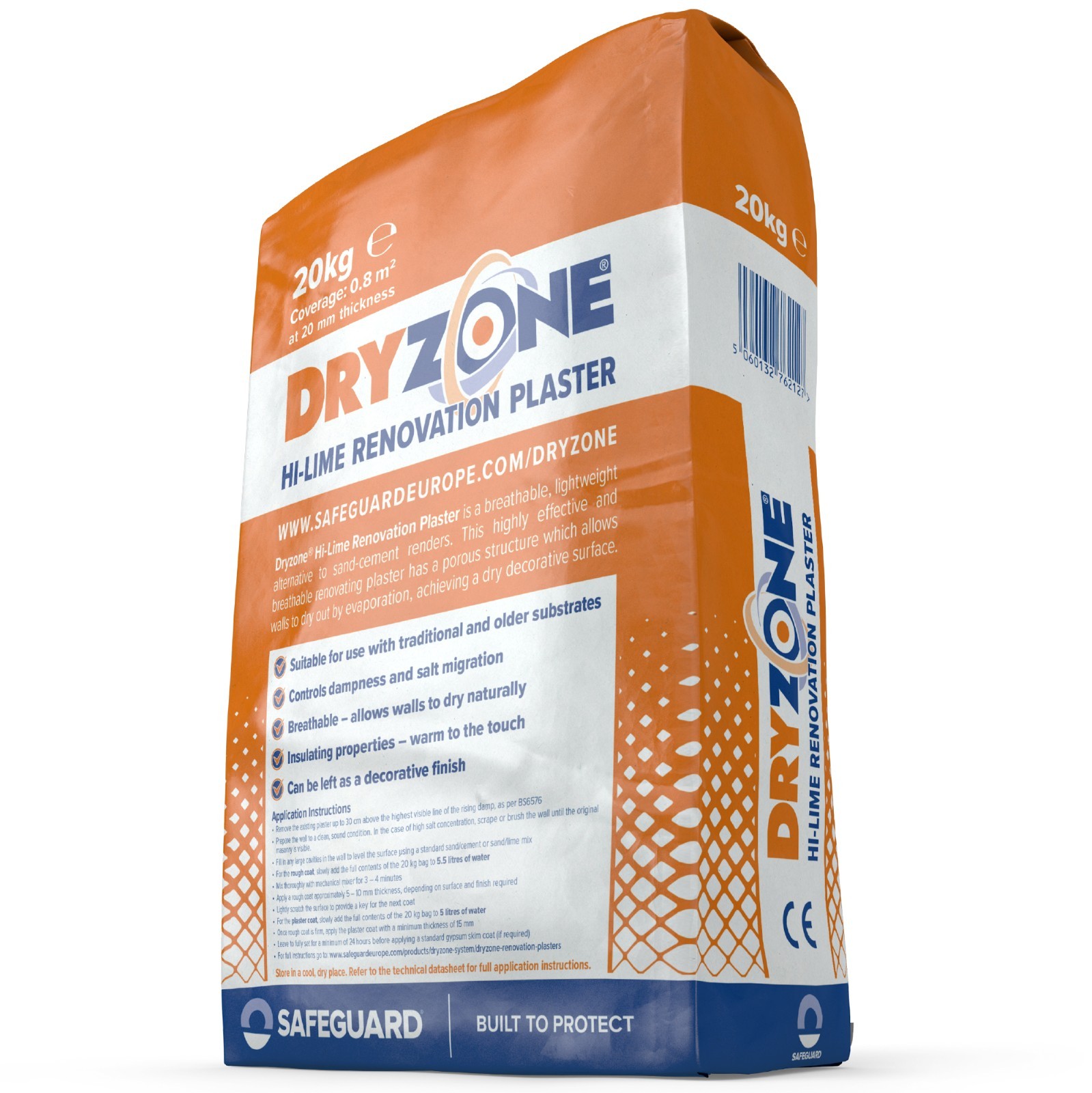 Dryzone Hi-Lime Renovation Plaster - 20kg - Image 2