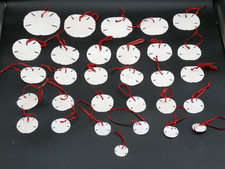 Vtg Real Sand Dollar Sea Shell Christmas Ornaments Lot/30 Various Sizes Nautical