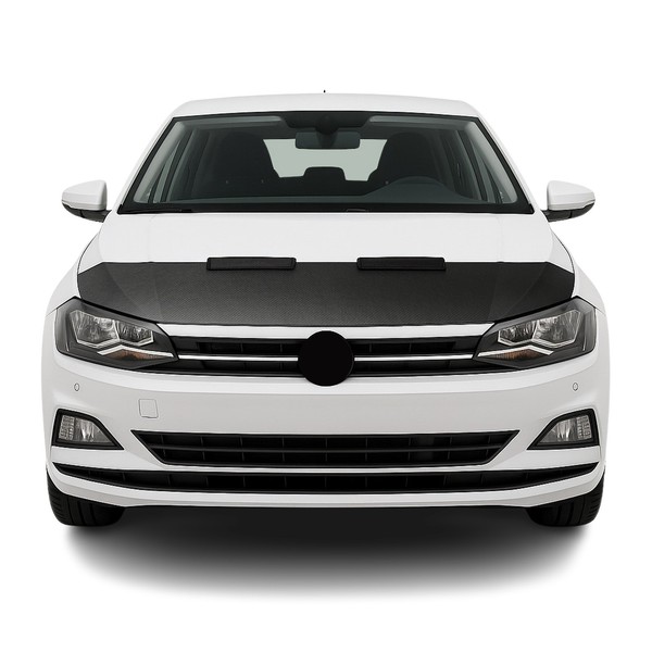 Haubenbra Steinschlagschutz Bonnet Bra FüR VW Polo 2017-2026 Carbon Optik Halb-image