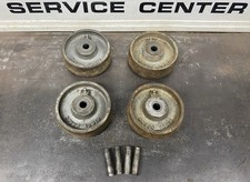 Vintage Small Revvo Cast Iron Wheels Ideal Small Stationary Engine Trolley