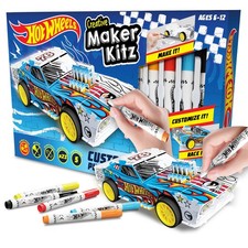 Hot Wheels by  Toyz Make Your Own Car Art Set For Kids 6-12 with Markers -